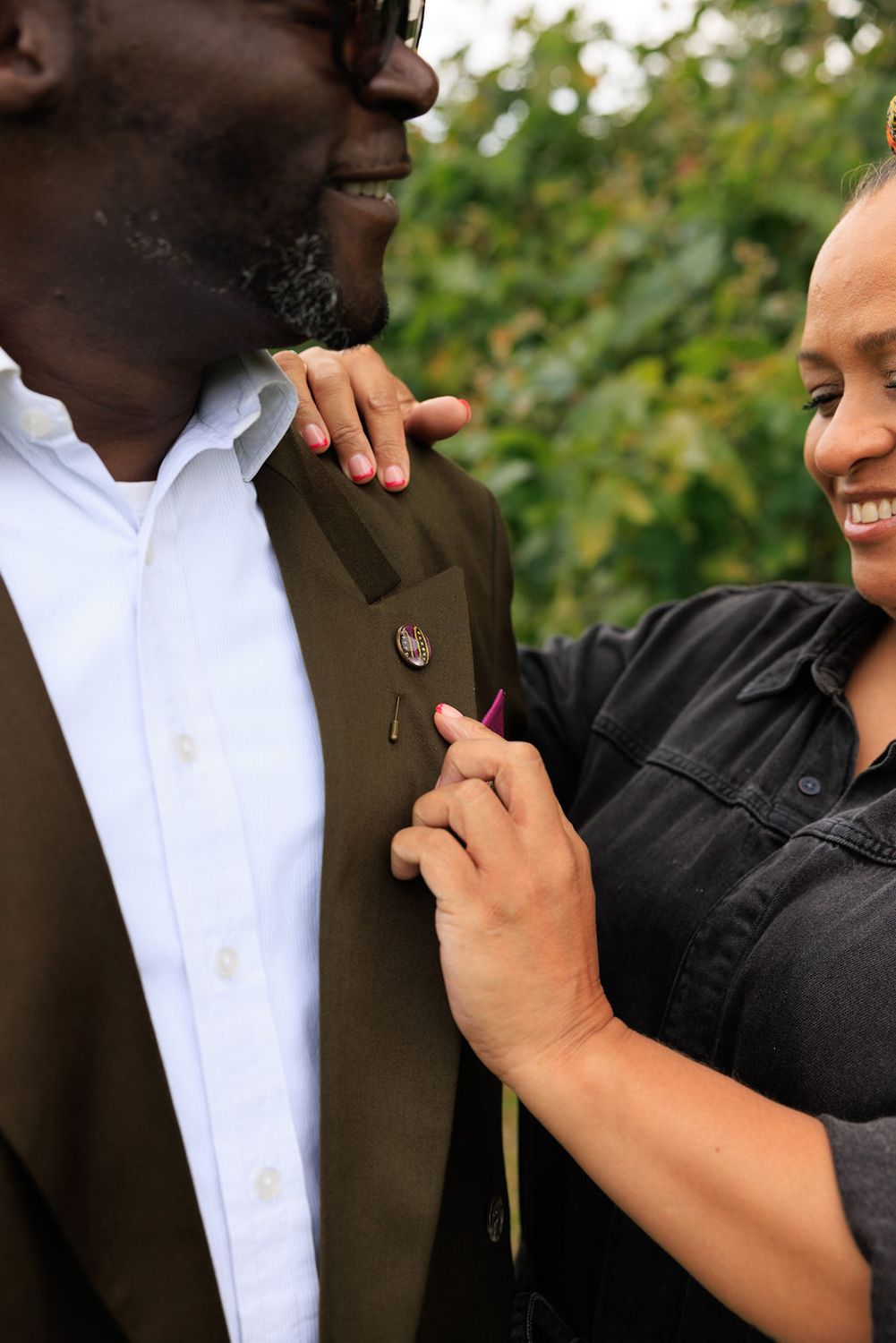 His and hers dashiki wax print accessory set