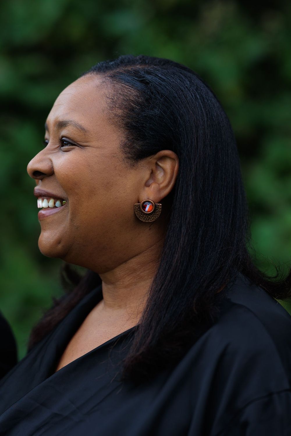 Prempeh collection accessory set includes copper bracelet and matching copper stud earrings