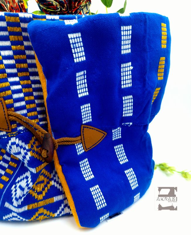 Fleece lined woven kente print neck warmer | neck gaiter