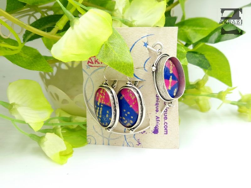 Prempeh collection accessory set includes silver bracelet and matching drop earrings