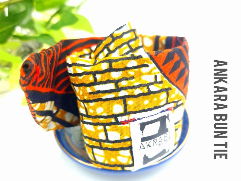 Wire twist bun tie | African print bun wrap | Ankara print wire hair tie