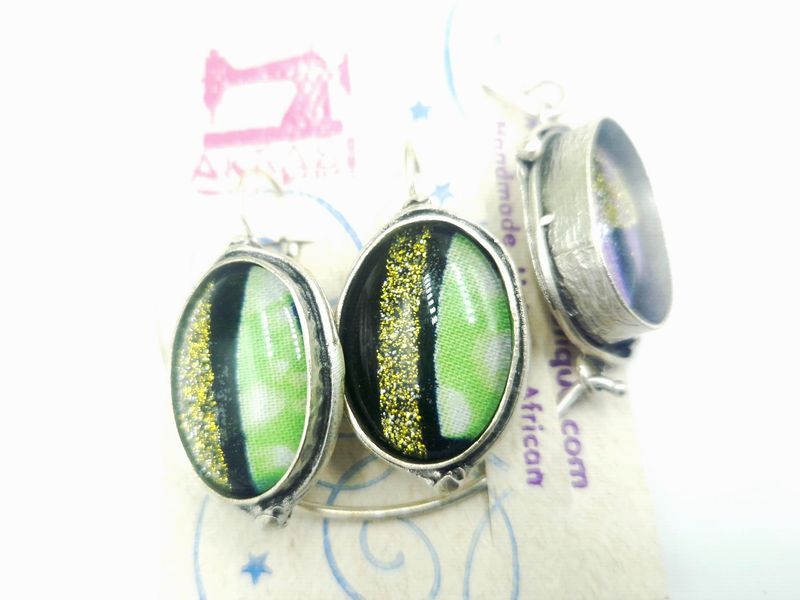 Prempeh collection accessory set includes silver bracelet and matching drop earrings