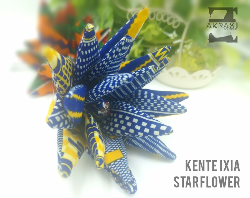 Ixia star flower with glass centre | flower pin | flower hair bun pins