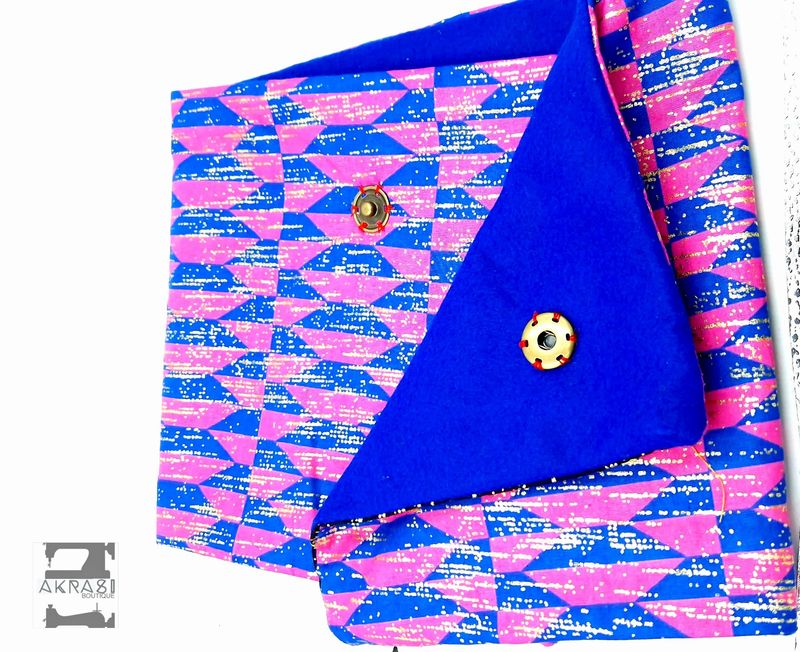 Felt lined ankara print neck warmer