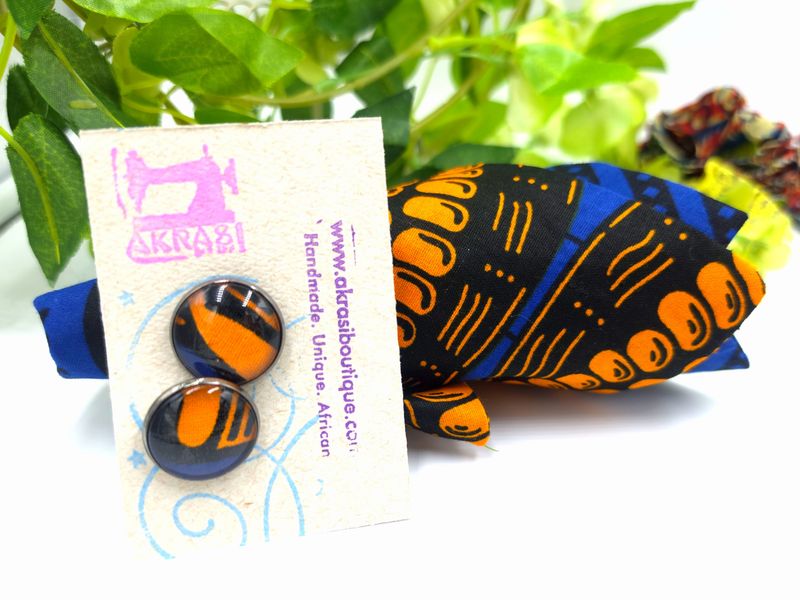 African wax print pocket square with cufflinks | men's accessories | Ankara pocket square | African cufflinks