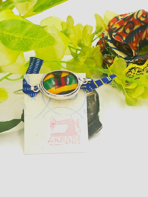 Prempeh collection silver kente bracelet