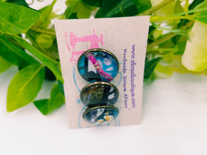 African wax print button pins | Ankara button pin | Kente pin