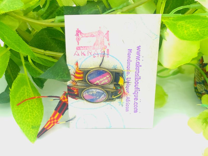 Ankara alchemy collection shoe tag | black kente lace locks | clothing accessories