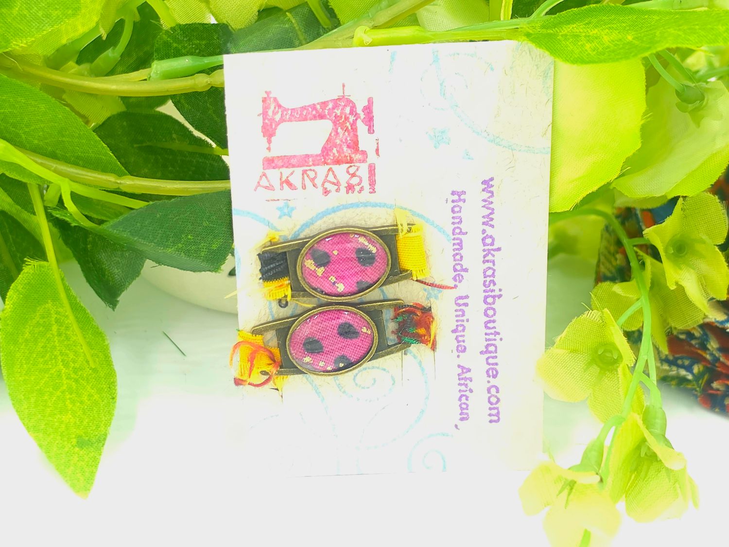 Sika collection shoe tag | black kente lace locks | clothing accessories