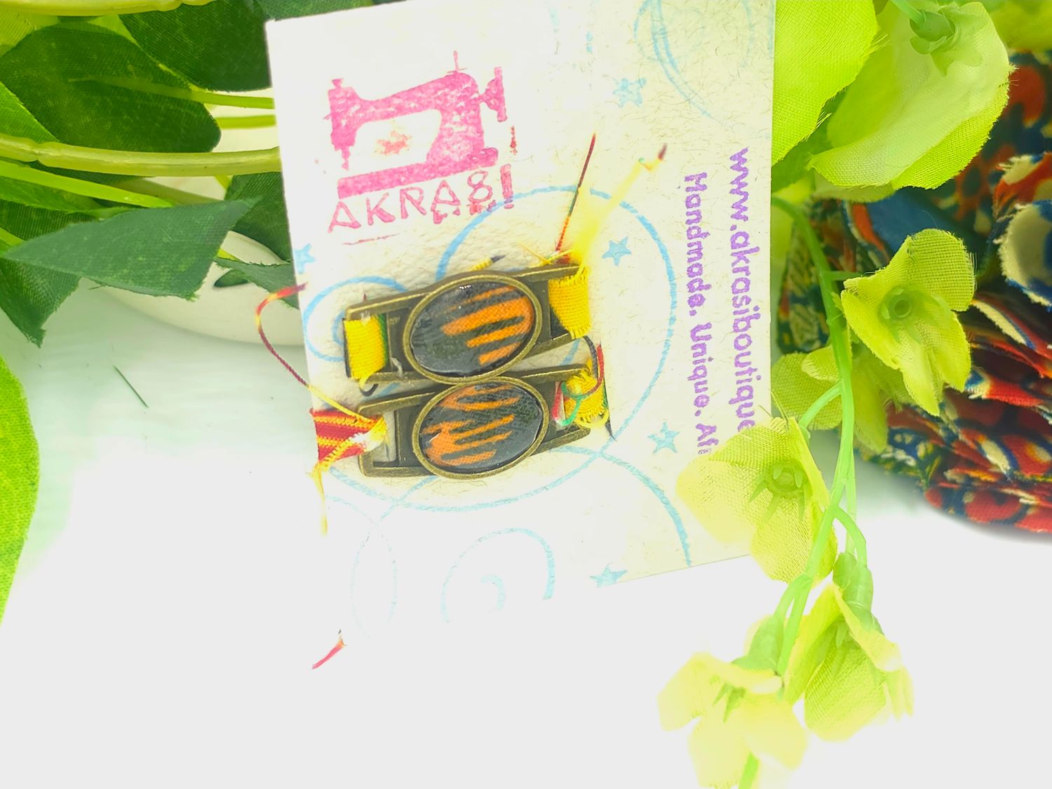 Sika collection shoe tag | black kente lace locks | clothing accessories