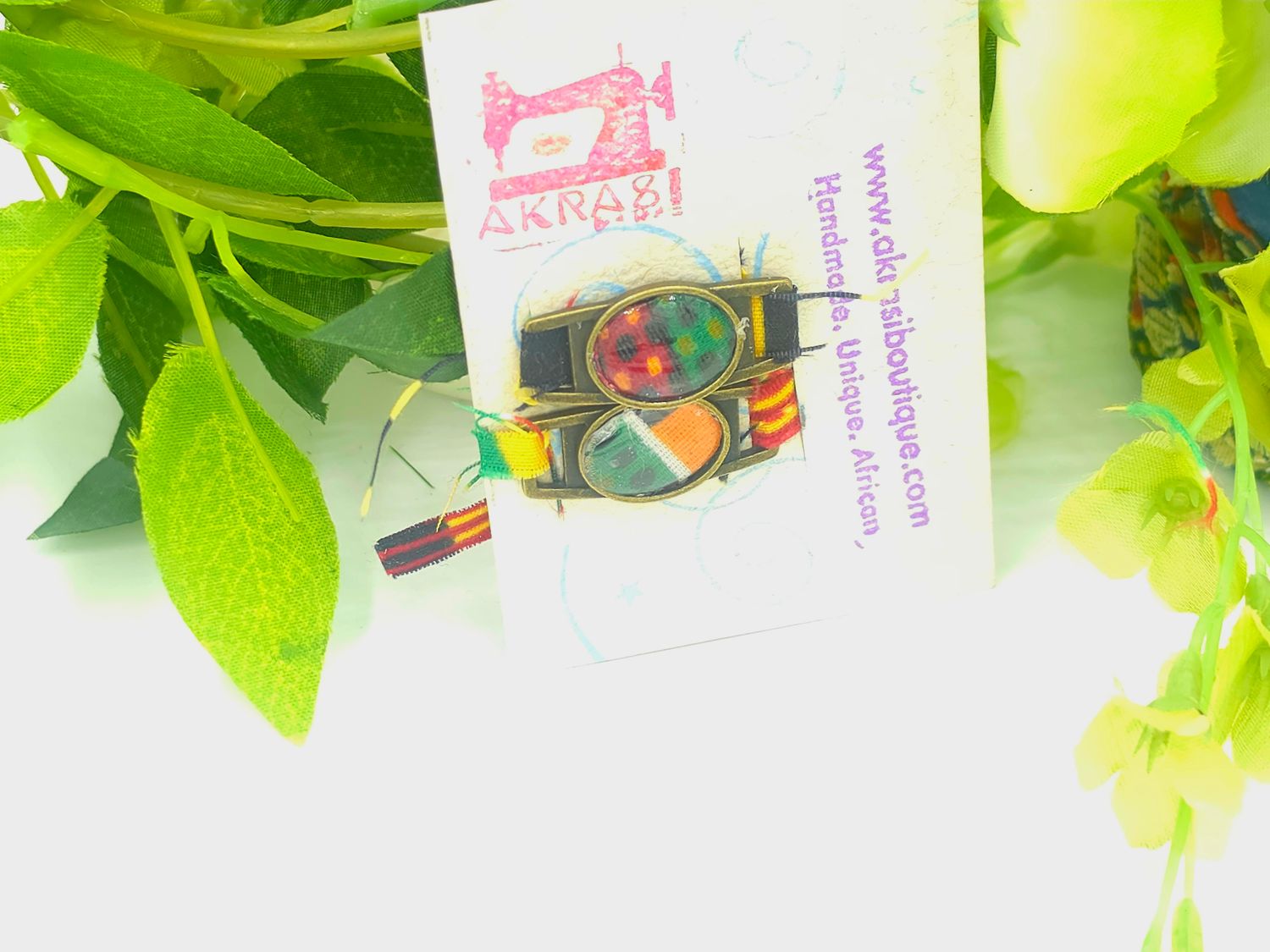 Sika collection shoe tag | black kente lace locks | clothing accessories
