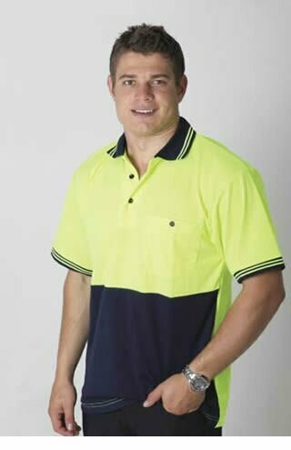 HI VIZ MICROMESH SHORT SLEEVE POLO SHIRT