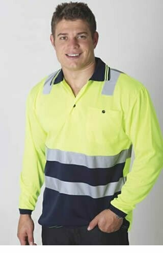 HI VIZ DAY/NIGHT MICROMESH LONG SLEEVE POLO