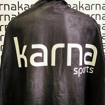 KARNA SPORTS BLACK & WHITE MICROFIBRE BEACH / GYM TOWEL