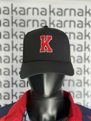 KARNA SPORTS "K" EMROIDERED LOG0 BLACK CAP ONE SIZE