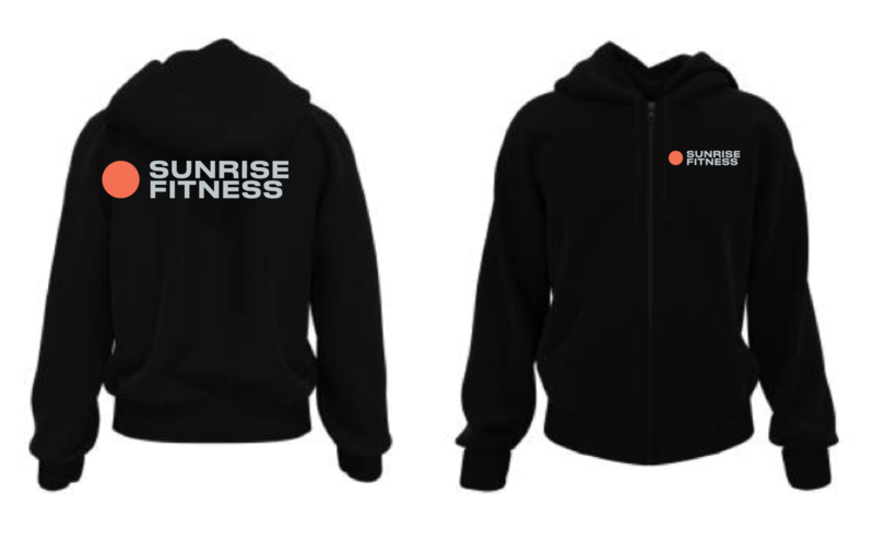SUNRISE FITNESS UNISEX HOODIE WITH ZIPPER