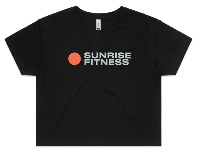 SUNRISE FITNESS LADIES CROP T SHIRT