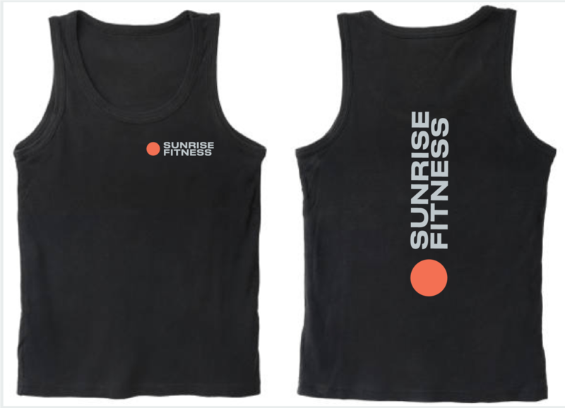 SUNRISE FITNESS LADIES SLEEVELESS MUSCLE SINGLET