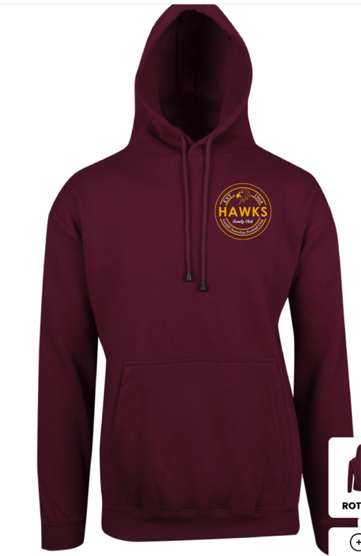 CARDIFF HAWKS AFL YOUTH HOODIE - MAROON