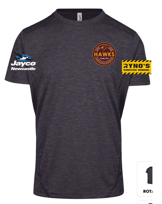 CARDIFF HAWKS AFL GREY TEE SHIRT