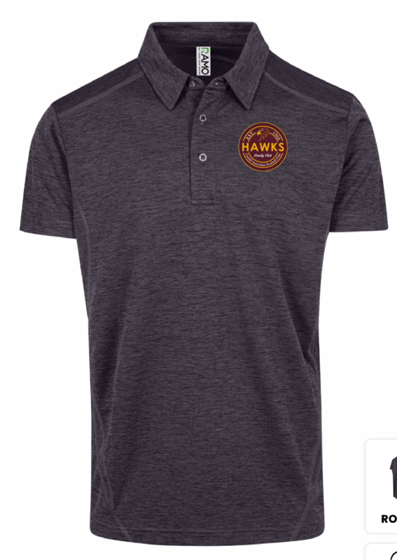 CARDIFF HAWKS AFL KIDS GREY POLO SHIRT
