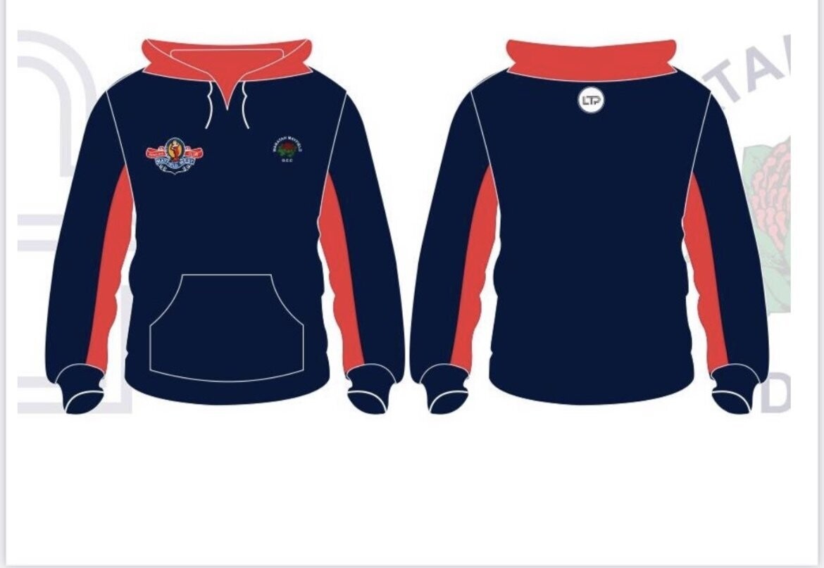 WARATAH MAYFIELD DCC NAVY HOODIE WITH CLUB LOGO