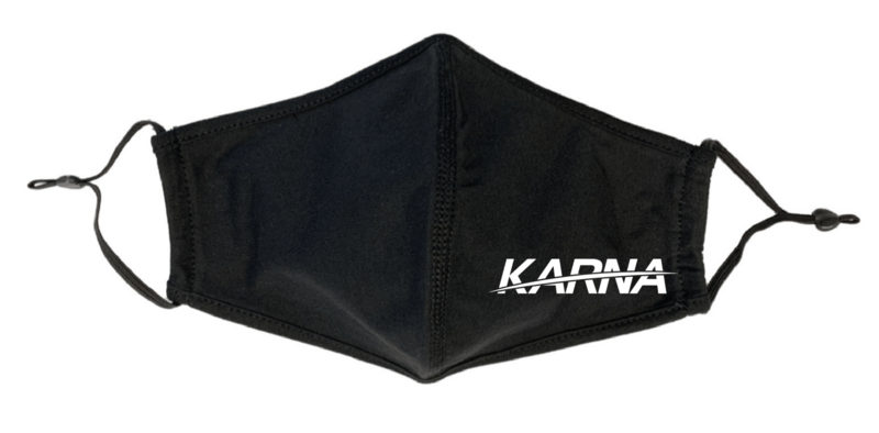 BLACK COTTON FACE MASKS - ONE SIZE NON ADJUSTABLE