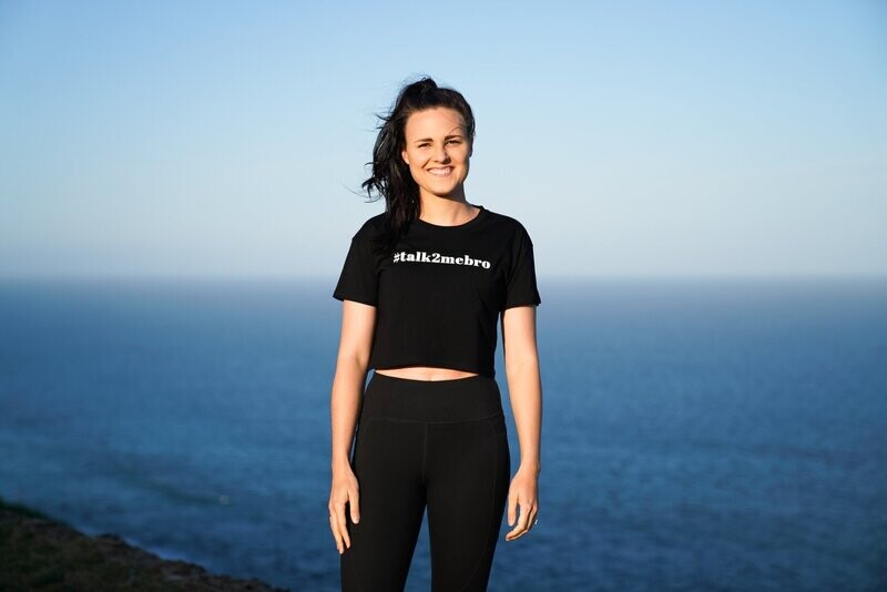 #talk2mebro LADIES MIDRIFF CROP TEE SHIRT - CHOICE OF COLOURS