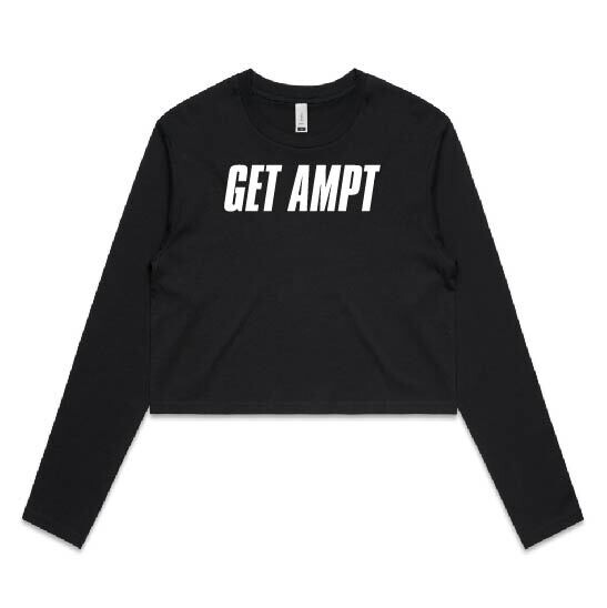 AMBER MAREE CROP LONG SLEEVE TEE SHIRT
