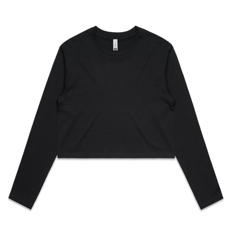 FIGHTERS DEN LONG SLEEVE CROP BLACK