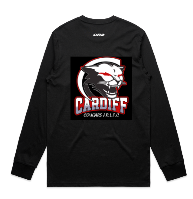 CARDIFF COUGARS LONG SLEEVE TEE SHIRT