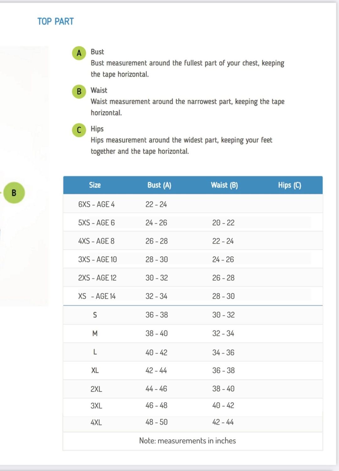 SIZE GUIDE