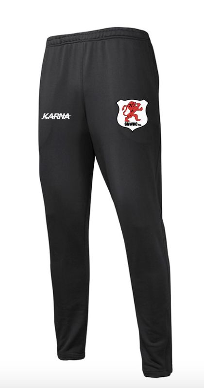 SOUTHS NEWCASTLE WOMENS HOCKEY CLUB PREMIER UNISEX BLACK TRACK / TRAINING PANT