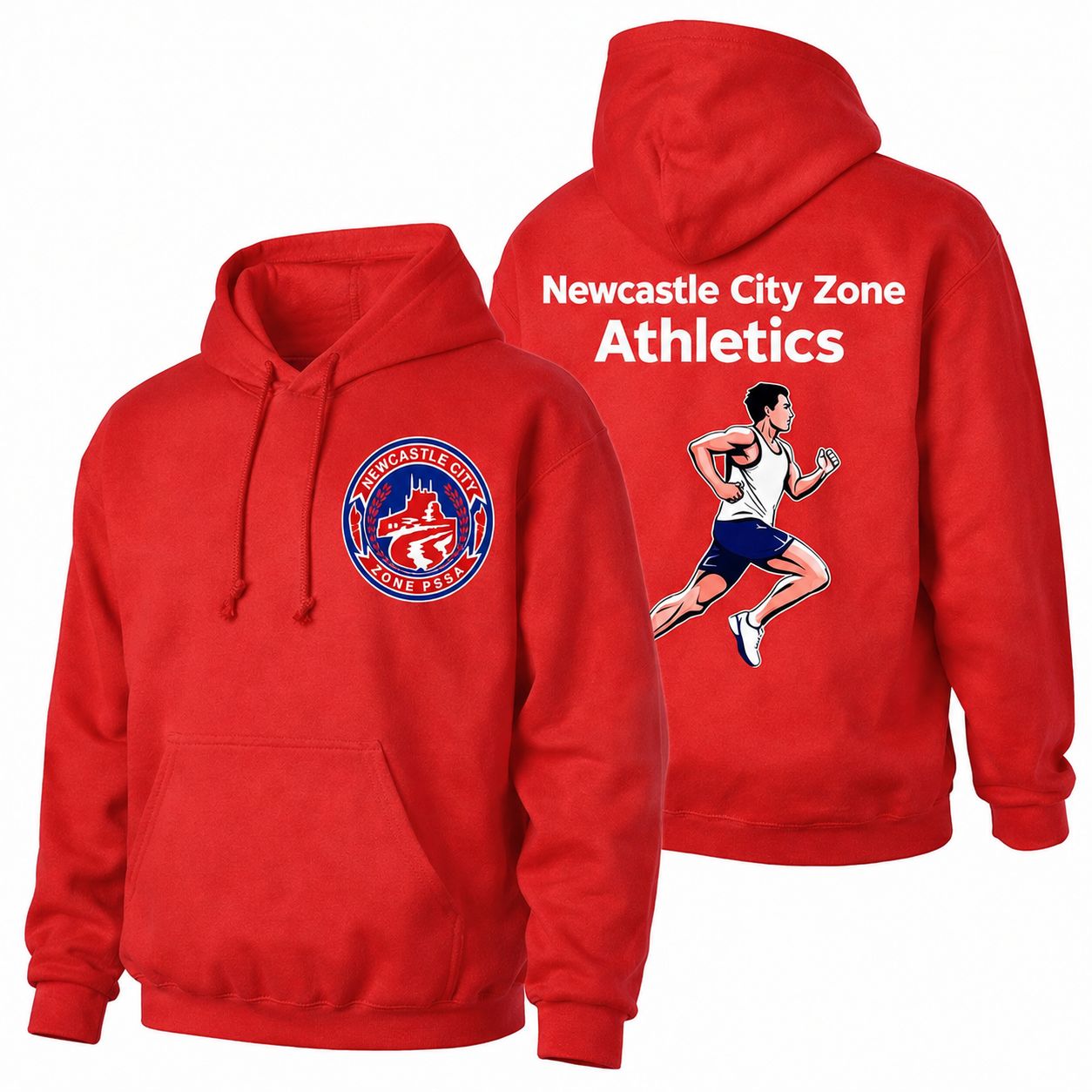 NEWCASTLE PSSA RED ATHLETICS HOODIE
