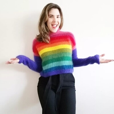 Miss Fine Mohair Sweater Knitting Pattern