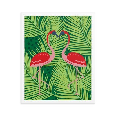 Flamingo Love Framed Poster