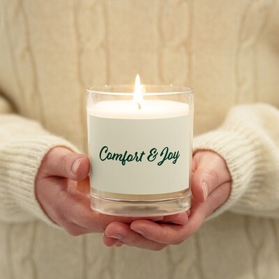 Comfort &amp; Joy Soy Wax Candle Cream Label