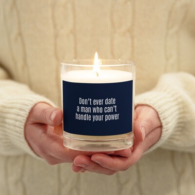 Dating Advice Soy Wax Candle Navy Label