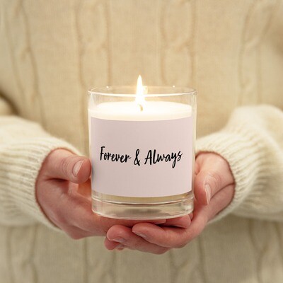 Forever &amp; Always Soy Candle Pink Label