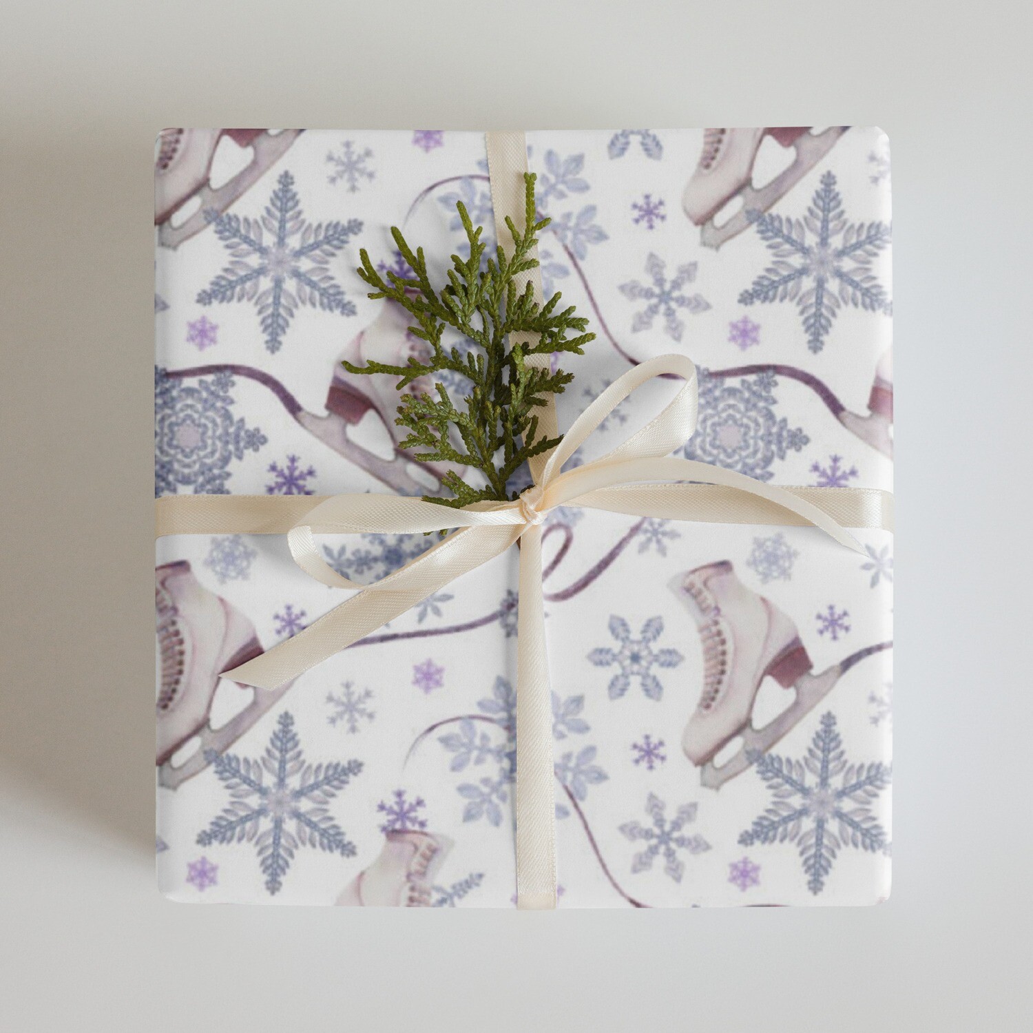 Light Winter Skate Wrapping Paper Sheets