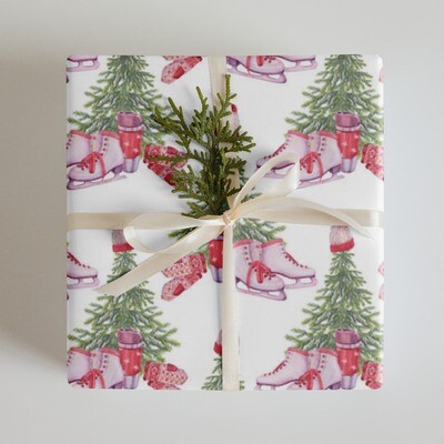 Christmas Skate Wrapping Paper Sheets