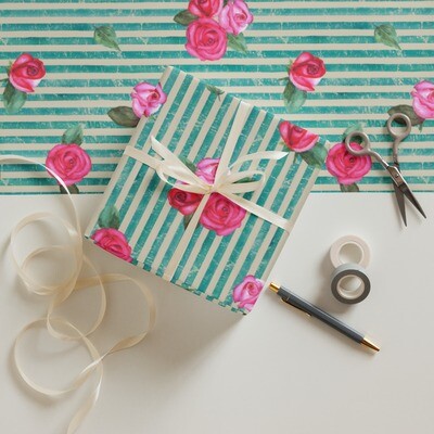 Lively Roses Wrapping Paper Sheets