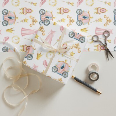 Pretty Prince(ss) Cinderella-Inspired Wrapping Paper Sheets