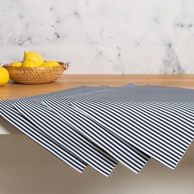 Striped Navy Placemat Set