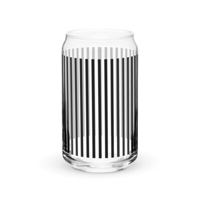 Vertical Black Can-shaped glass