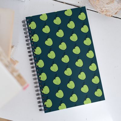 Green Apples Spiral Notebook