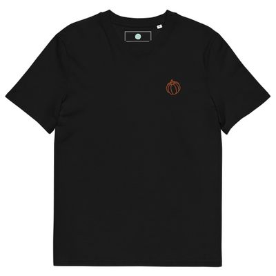 Fall Motifs: Orange Pumpkin Unisex Organic Cotton T-shirt