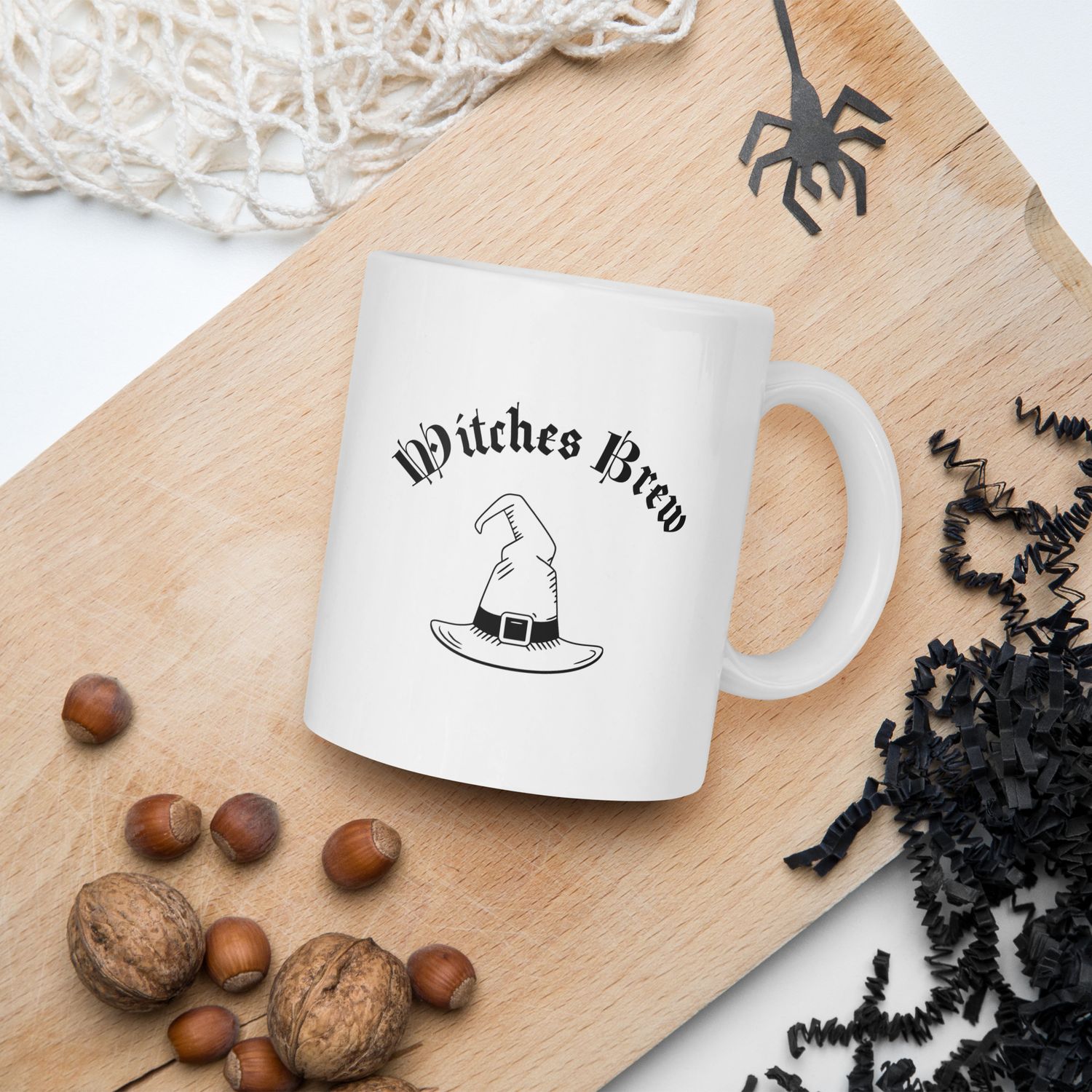 Witches Brew Halloween White Glossy Mug