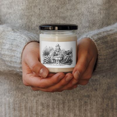 Alice and the Red and White Queens Illustration Through The Looking Glass Scented &amp; Unscented Soy Candle