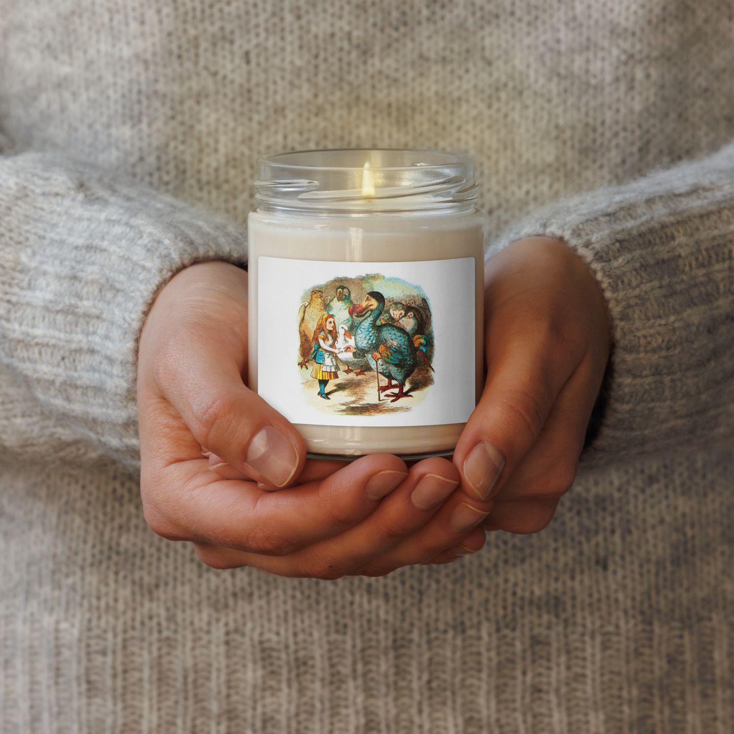 Alice and the Dodo Bird Colour Illustration Scented &amp; Unscented Soy Candle